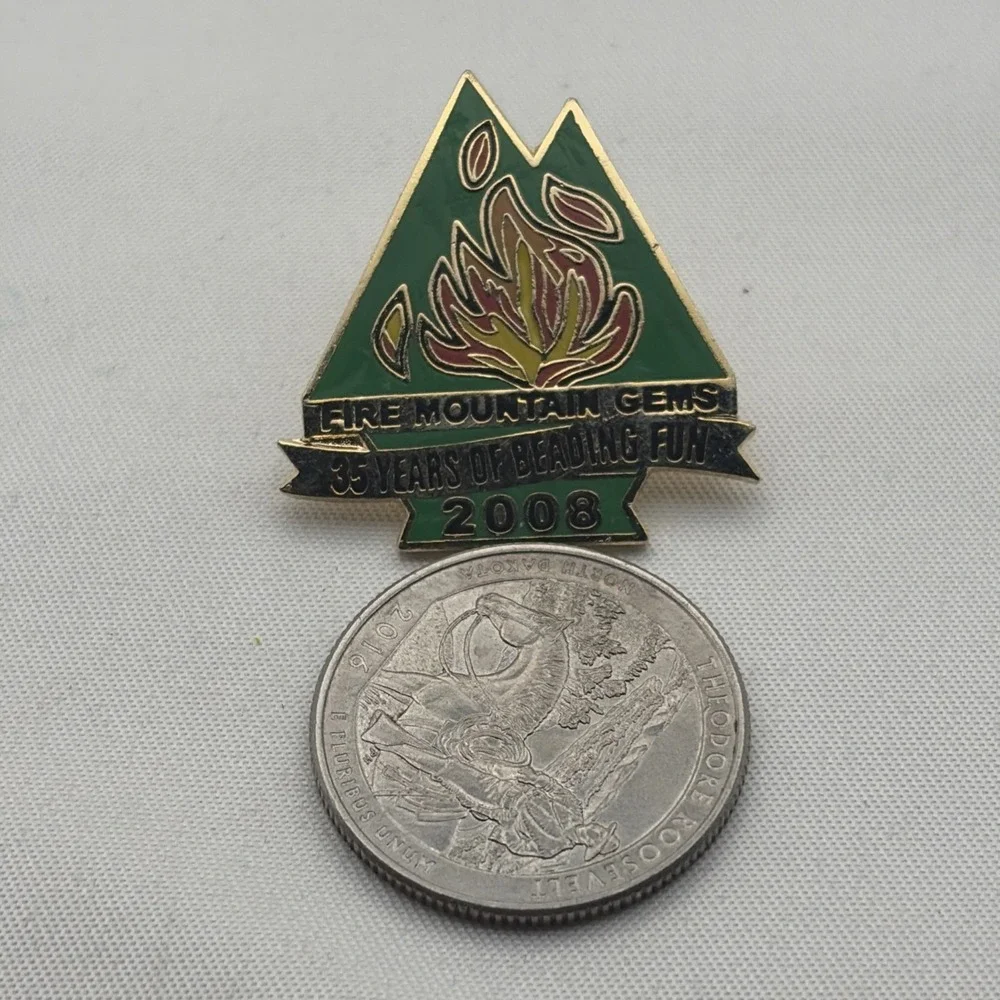 2008 Fire Mountain Gems 35 Years Of Beading Fun Lapel Hat Pin